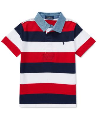 Polo Ralph Lauren Toddler Boys Striped Cotton Rugby Shirt